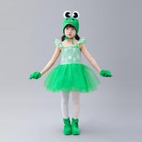 Cartoon Animal Green Frog Costumes Dress Performance Dance Clothes Halloween Party Cosplay Costumes for Adult Teens Boy Girls 100cm green