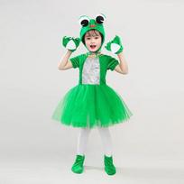Cartoon Animal Green Frog Costumes Dress Performance Dance Clothes Halloween Party Cosplay Costumes for Adult Teens Boy Girls 110cm green