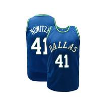 Vyriški Vintažiniai Nr.41 Nowitzki Krepšinio Marškinėliai Dvigaliai Spaudiniai Berankovė Liemenė Retro Sportinis Tankas Gerbėjų Šeimos Derinimas S blue
