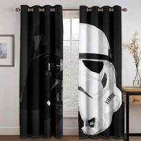 Pigus 3D spaudinys Visatos kosminė kapsulė Kosminis laivas Astronautas Dvi plonos užuolaidos Svetainės miegamojo dekorui 2 vnt. W50H130(CM)x2PCS&Hook