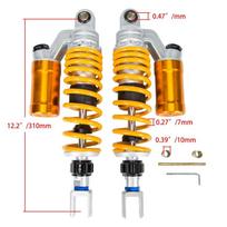 310/330/350mm Motociklo Galiniai Oro Amortizatoriai Pakaba Universali Honda Yamaha Suzuki Kritimo Apsaugos Priedai yellow
