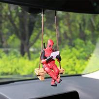Marvel Deadpool Kalėdinis automobilio galinio vaizdo veidrodžio pakabukas skaitymo mini modelis žaislas veiksmo figūrėlė dovana Articulated Scale Detalus judinamas pozicionuojamas