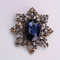 Broche De Cristal Retro Elegante E Dignificado Bonito Pinos Fêmeas De Outono Inverno Vintage Accessorie Exquisite Badge Gift gray