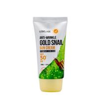 LEBELAGE Anti Wrinkle Gold Snail Sun Cream UV Protection Smooth Radiance 50ml [SPF50+ PA++++] white