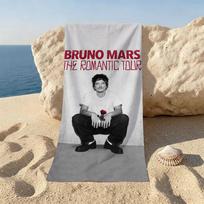 Singer B-Bruno Mars Beach Towel For Beaches Yoga Studios Gyms Hot Springs Swimming Pools And Picnics STJ40x70CM gray