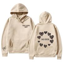 Sabrina Carpenter Miss Me Hoody Moterims Vyrams Harajuku Megztinis Ilgomis Rankovėmis Hoodies Muzikinio Turo Gerbėjų Dovana Su Gobtuvu Streetwear XS beige
