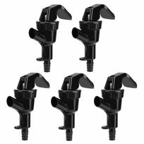 5pcs 1/4 Inch Barb Connection Picnic Tap Plastic Beer Dispenser Tap  Cornelius Keg System black