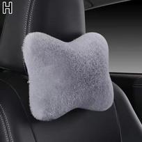 Winter Car Seat Neck Rest Pillow Plush Car Headrest Plush Cushion Warmth And Comfort Universal Lumbar Pillow Support Accessories E CN purple
