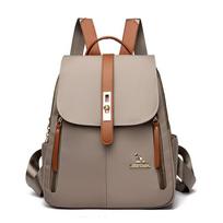 Dual Shoulder Bag, Women's Bag, Large Capacity Travel Backpack, Fashionable Mom's Bag, Schoolbag pilka