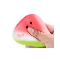 Kawaii Watermelon Slice Squishy Toy Soft Foam Squeeze Stress Relief Fidget Toy For School Office Home Decompression Play red