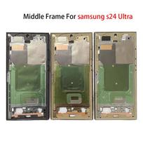 middle frame housing with side button for samsung s24 ultra Black usa version beige