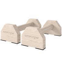 Wooden Parallettes Bars Push Up Handles With Non Slip Base Calisthenics Equipment For Home Gym Training
