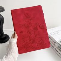 Galaxy A7 For Tab Samsung Lite Galaxy Tab A7 Lite Wifi Smt220tab A7 Lite Lte Smt225pu Leather Exquisite Floral Embossed Design Tablet Case Galaxy Tab A7 Lite raudona