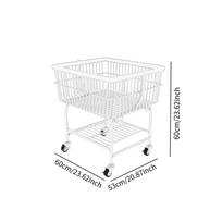 Blanch Laundering Trolley Storage Shelf balta