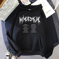 Maneskin Unisex Streetwear Hoodie Men's Hooded Sweatshirts Branded Men's Clothing Fashion Oversized Hoodies Women Tops Clothes L black