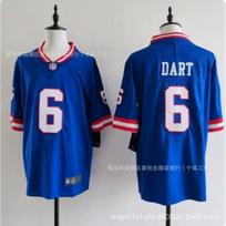 New York Giants 6 Jaxson Dart Football Jersey Mens Athletic Sportswear M
