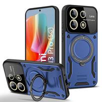 Dėklas Poco M6 Pro 4G, šarvuoti telefono dėklai su magnetiniu žiedu automobiliui, skirti Xiaomi Poko Little M6 M 6 Pro M6pro Pocom6pro 4G galiniam dangteliui For Poco M6 Pro 4G gray