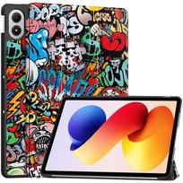 Skirta Xiaomi Redmi Pad Pro 2025 pro 2024 Tri-Fold PU odos stovas Planšetinio kompiuterio dėklas Funda Skirta Redmi Pad 2 Pro pad 2 Dėklas Išmanusis dangtelis Redmi pad 2022 10.6 blue