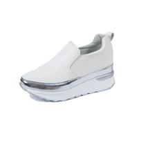 Women's Platform Sports Shoes Autumn Women Designer Shoes Fashion Plus-size Loafers Casual Comfortable Non-slip Vulcanized Shoes 35 balta