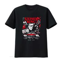 Stephen King Horror Movies T Shirt Classic Design with Iconic Characters and Elements vintage Washed graphic Soft Stylish 4XL black