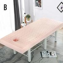 Grožio salono masažo lova Stalas su storu dygsniu Pilnai priglundantis staltiesė su anga SPA masažo stalo lovos užvalkalas Patalynės užvalkalas (as the picture,B-80x190cm) gray