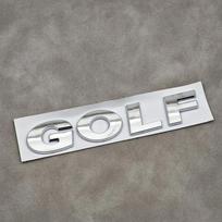 RUNTB1 For VW Volkswagen Jetta MK5 Golf 3D ABS Chrome Black Logo GOLF Emblem Letters Sticker Car Rear Trunk Badge For Volkswagen VW Gol gray