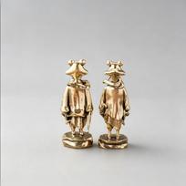 Collectible Brass Frog Ornament Mini Standing Metal Statue Antique Copper Decor for Office Table Gift Home Decor Free Shipping one size white
