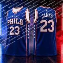 2026 Nauji James 23 Filadelfijos Krepšinio Marškinėliai Tinklelio Rankovių Neturintys Vyriški Retro Sporto Gerbėjo Apranga Vintage Streetwear Vaikams Tank Top L