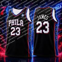 2026 Nauji James 23 Filadelfijos Krepšinio Marškinėliai Tinklelio Rankovių Neturintys Vyriški Retro Sporto Gerbėjo Apranga Vintage Streetwear Vaikams Tank Top 5XL
