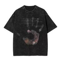 DEATH STRANDING Logo Graphic T‑Shirt Harajuku Washed Oversized Summer Cotton Short Sleeve Unisex Casual Streetwear Tees 140 black
