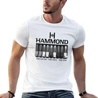 Hammond Organ Logo And Graphics Tshirt Odor Resistant Short Sleeve Top 4XL black