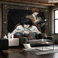 Death Note Wall Tapestry Aesthetic Wall Hanging Printed Fabric Blanket Decorative Tapestries For Bedroom Living Room Home Decor 100cm x 150cm