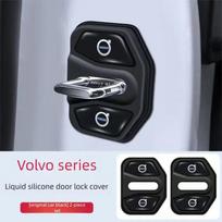Automobilio silikoninis durų užrakto dangtelis Apsauginis dangtelis Lipdukas Priedai Volvo Rdesign T6 AWD C30 C70 S40 S60 S70 S80 S90 V40 V50 V60 black