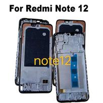 For Xiaomi Redmi Note 12 4G Middle frame Back Housing Case Mid Plate  Front LCD Bezel 23021RAAEG 23021RAA2Y Front frame gray