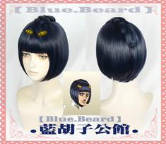 Cosplay Wig Bruno Bucciarati Sticky Finger Short Wig Anime Synthetic Hair + Wig Cap black