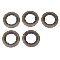 Trailer Wheel Grease Seal Set, Steel Frame Construction, 5-Count Package for Wheel Assembly Replacement and Service gray