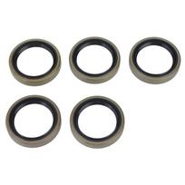 Trailer Wheel Grease Seal Set, Steel Frame Construction, 5-Count Package for Wheel Assembly Replacement and Service