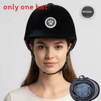 Jodinėjimo šalmas su aksominiu paviršiumi suaugusiems Lauko jojimo saugos įranga Black Silver black