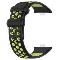 Sportinis silikoninis dirželis išmaniesiems laikrodžiams Redmi Watch 6/5/4, sportinis apyrankės pakaitalas, kvėpuojanti apyrankė Xiaomi Band 8 Pro/9 Pro priedams Xiaomi Band 8 Pro black