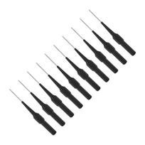 10Pcs 1mm Pen Point Puncture Free Wire Test Probe 4.0mm Jack Pin Seat Auto Parts Connector 26.010Black