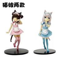 Nekopara Anime Katės Padavėjos Figūrėlė - Mielas Vanilės Stiliaus PVC Statikinis Modelis Vaikų Kolekcionuojamas Žaislas Dovana Katės Lėlė Gerbėjams gray
