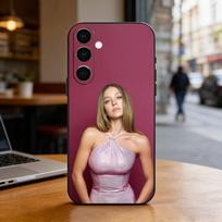 S-Sydney Sweeney Phone Case For Samsung Galaxy A73,A72,A71,A70,A53,A52,A51,Soft Silicone Black Cover Samsung a12 pink