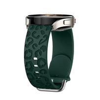 Dirželis Samsung Galaxy watch 8/7/6/5/4/classic/5 Pro Apyrankė Leopardas Graviruotas Silikoninis apyrankės correa Galaxy watch 7 Dirželis Galaxy 8 40mm 44mm žalia