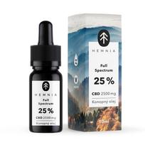 Hemnia pilno spektro CBD kanapių aliejus 25 %, 2500 mg CBD, 10 ml
