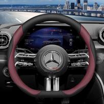 Odinis automobilio vairo užvalkalas Mercedes Benz W214 C200 V klasės GLE E klasės GLA 200 GLC CLA A200 Interjero aksesuarai 2025 mo00 black