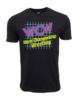 WCW World Championship Wrestling Black T-shirt L purple