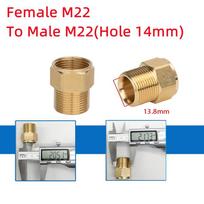 1Pcs 3/8  1/4  M14 M18 M22 Thread Hose Connector Pipe Fitting Hose Barb Male Female Adapter Brass F/M Transitional Joints