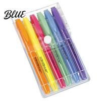 Drawing And Graffiti Markers 6PCS Macaron Highlighter Pens Soft Pastel Fluorescent Markers Eye No Bleed Study Supplies Protection Pens for C yellow