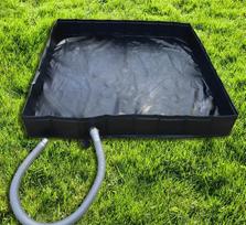 Portable PVC Outdoor Shower Tent and Water Collection Basin gray