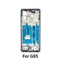 Middle Frame For Motorola Moto G85 LCD Front Frame Door Housing Bezel With Side Button Repair Parts pilka spalva